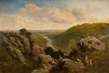 Una vista sul molo vicino a Pateley Bridge, Yorkshire